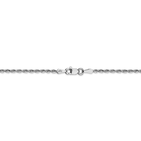1.85mm 10k White Gold D/C Quadruple Rope Chain Necklace, 20 Inch - Picture 4 of 8